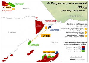 resguardo indígena que se movió 90 km