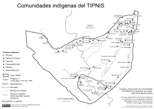 Mapa de las Comunidades Indígenas del TIPNIS