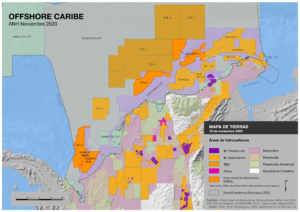 Hidrocarburos offshore Caribe 2020