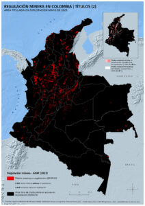 Area titulada en explotación en mayo de 2023